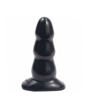 Triple Ripple Butt Plug Medium noir