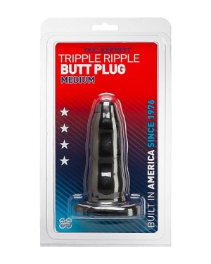 Triple_Ripple_Butt_Plug_Medium_noir