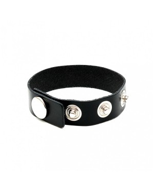 Cockring_cuir_noir_rivet_anneau_simple_rimba