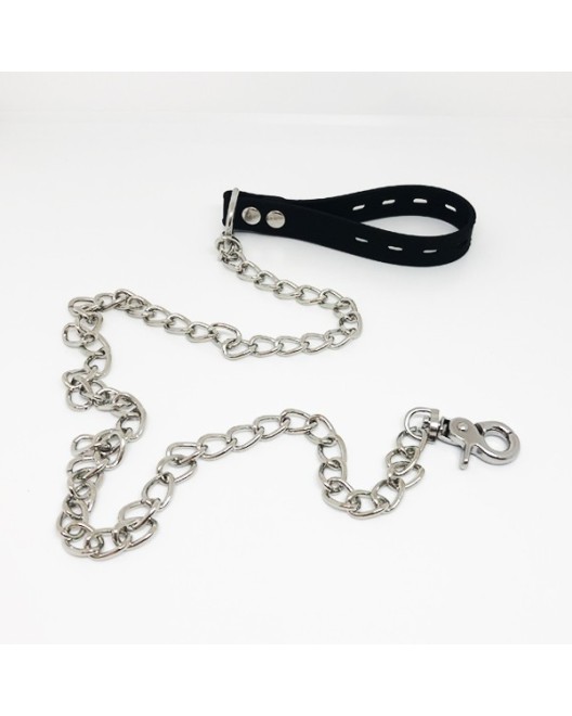 Laisse_bondage_métal_et_silicone_90cm