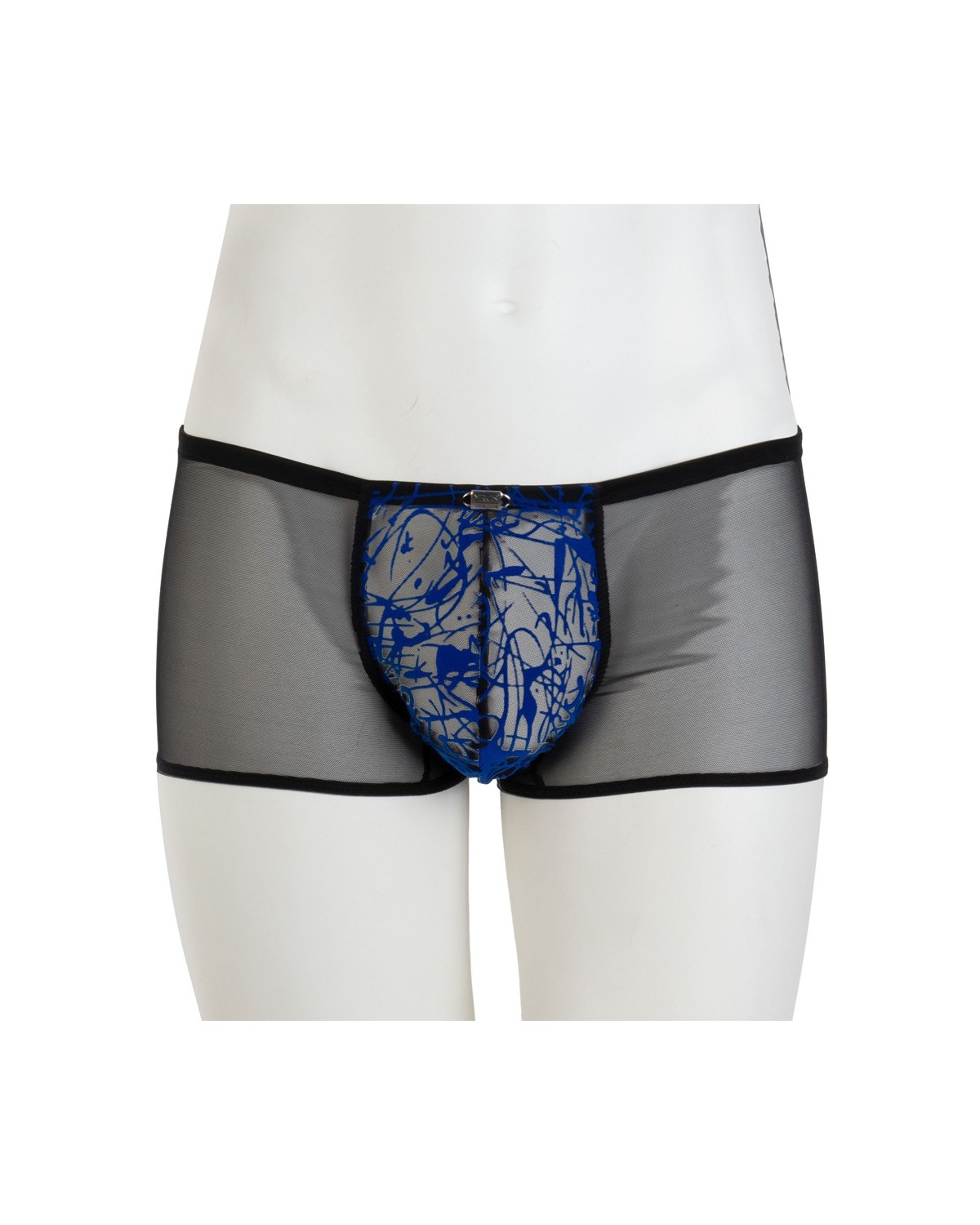Boxer_push_up_en_micro_résille_flockée_bleue_Eros_Veneziani