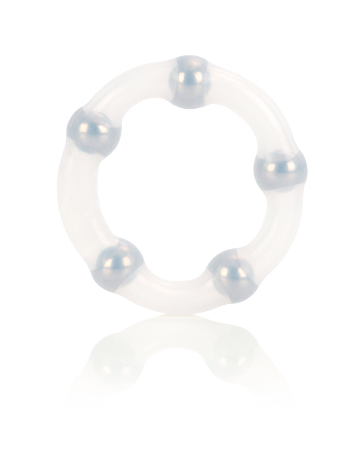 Cockring_Perlé_Silicone_et_Bille_Métal_Calexotics