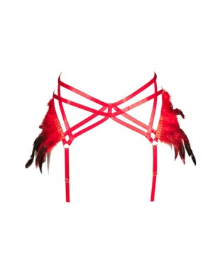 Porte-Jarretelles Harnais à Plumes