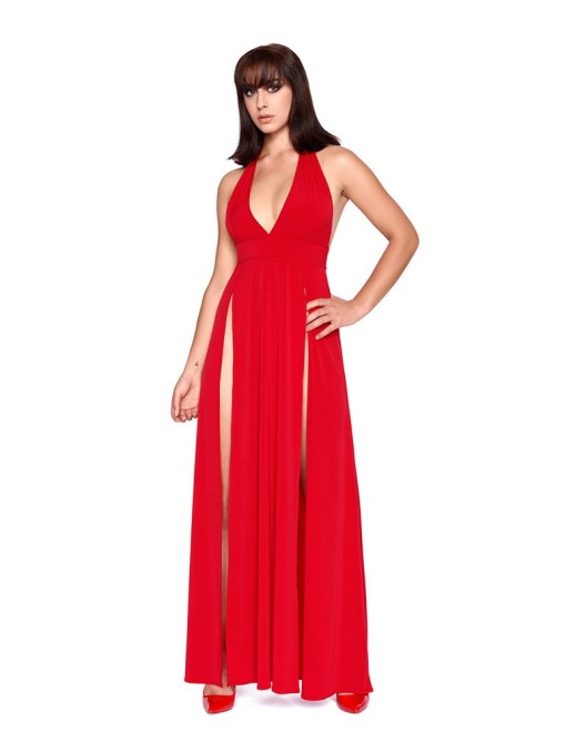 Isabella_Robe_Longue_Fendue_Rouge_Catanzaro