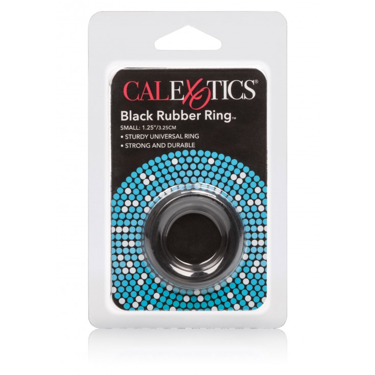 Cockring_Noir_Rubber_Ring_Taille_Small_CalExotics