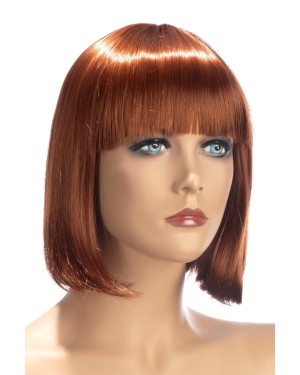 Perruque Sophie Rousse - Courte Coupe au Carré et Frange - World Wigs