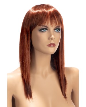 Perruque Allison Rousse - Coupe Longue avec Frange Effilée - World Wigs