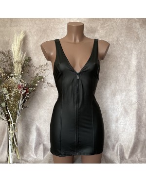 Robe_Wetlook_et_Dentelle_Zippée_Prêt_à_Porter_Paradise_Boutik
