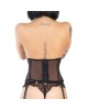 Serre_taille_Dentelle_à_cils et_Tulle_avec_Porte_Jarretelles_Amovibles_Eros_Veneziani