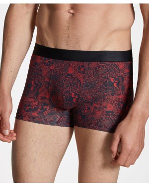 Boxer Trunk Homme ‘Old Tattoo Rouge’ - Aubade & Baptiste Giabiconi