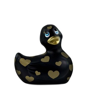 Canard_Vibrant_I_Rub_My_Duckie_2_0_Romance_Noir_avec_Cœurs_Dorés_Big_Teaze_Toys