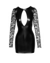 Robe Wetlook & Manches_Longues_en_Dentelle_Noir_Handmade