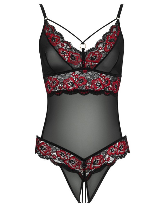 Body_String_Ouvert_Dentelle_Rouge_et_Noire_Cottelli