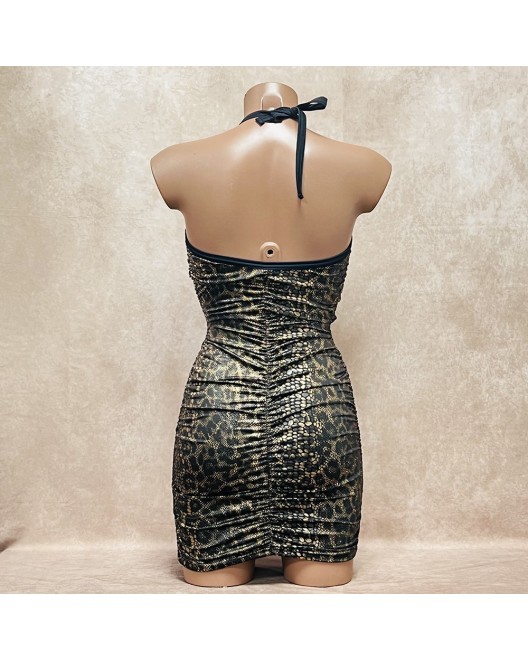 Robe_Courte_Imprime_Serpent_avec_Decollete_Ouvert_OutX