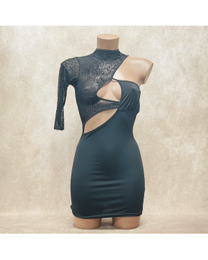 Robe Courte Asymétrique et Semi-Ajourée - OutX