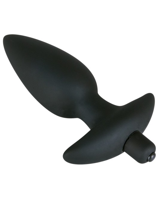 Silicone Vibrating Butt Plug Black Velvets Large