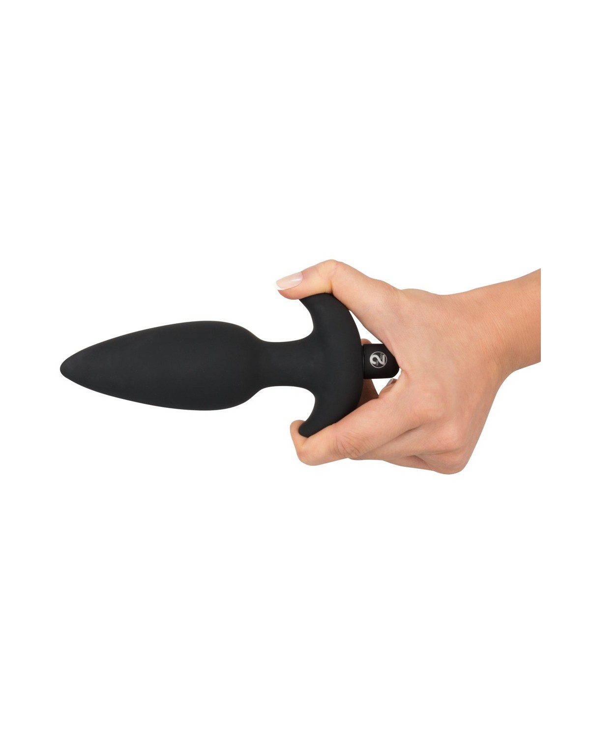 Silicone Vibrating Butt Plug Black Velvets Large