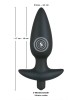 Silicone Vibrating Butt Plug Black Velvets Large