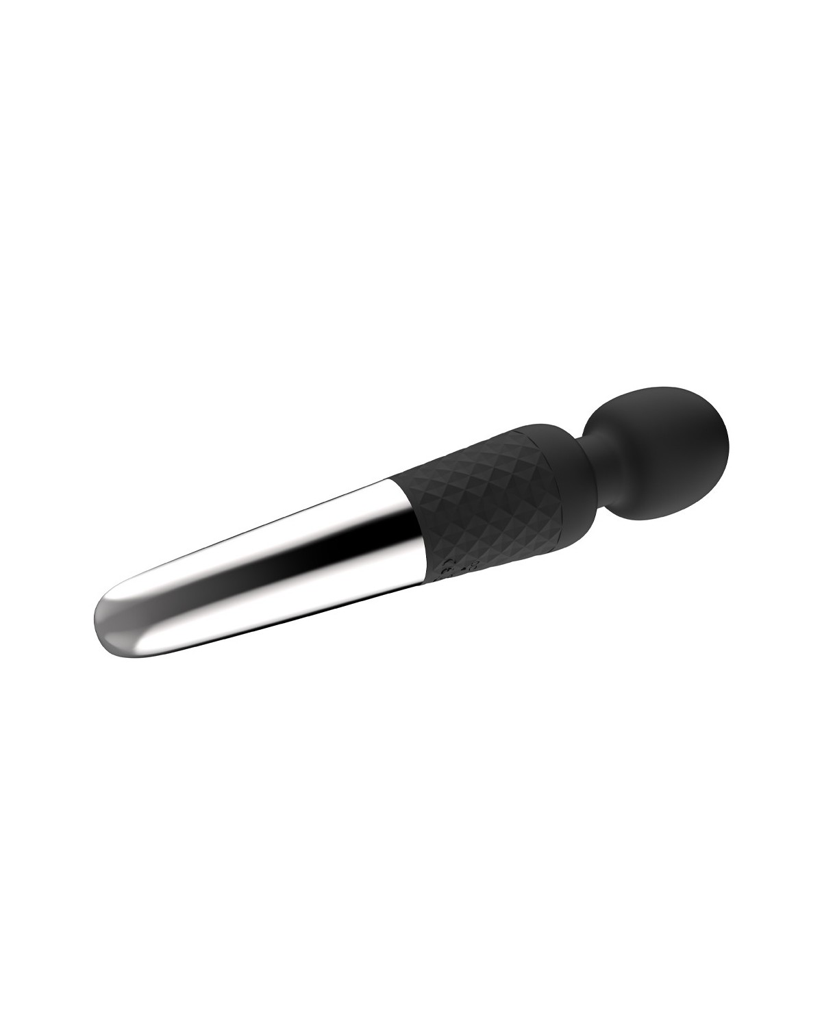 Vibromasseur Fantasy Wand Noir Avec 2 Embouts - Marque Love And Vibes, En Silicone, Neuf