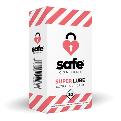 Préservatifs Super Lube ‘Extra Lubricant’ x 10 – Safe Condoms