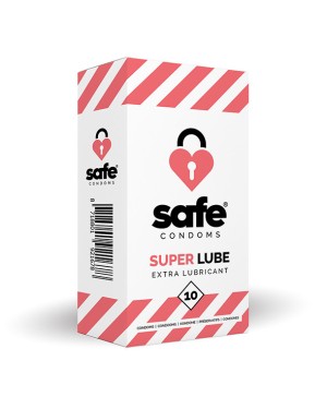 Préservatifs Super Lube ‘Extra Lubricant’ x 10 – Safe Condoms