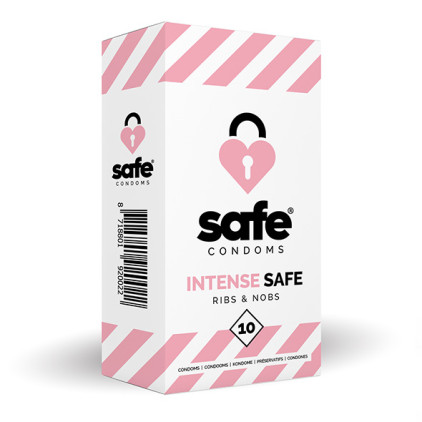 Préservatifs Intense Safe ‘Ribs & Nobs' x 10 – Safe Condoms