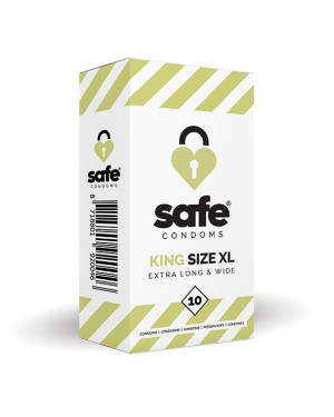 Préservatifs King Size XL ‘Extra Long & Wide’ x 10 – Safe Condoms