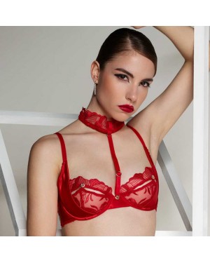 Soutien-Gorge Rouge avec Harnais ‘Libertine’ – Impudique by Catanzaro