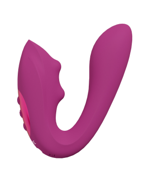 vibromasseur point G avec perles massantes Yuki, Vive, rose, vue de côté