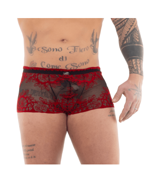 Boxer_Homme_Transparent_Tulle_Dentelle_Rouge_Floquee_Eros_Veneziani