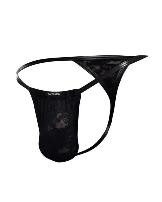 G_String_Homme_Dentelle_Simili_Cuir_Cut4Men