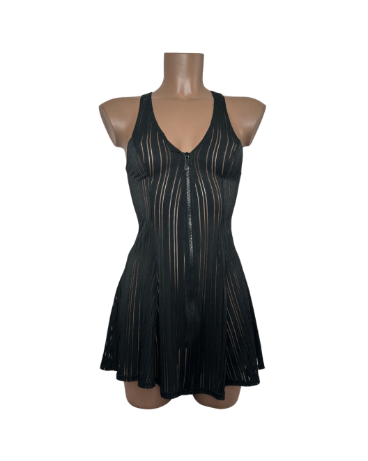 Robe_Courte_Evasee_Rayures_Transparentes_Collection_Exclusive_Paradise_Boutik