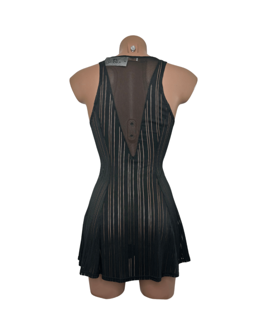 Robe_Courte_Evasee_Rayures_Transparentes_Collection_Exclusive_Paradise_Boutik