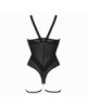 Body String Seins Nus Ouvrable Jenny avec Jarretières - Impudique
