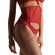 Serre-Taille Porte-Jarretelles Rouge 'Accroche Coeur' - Maison Close