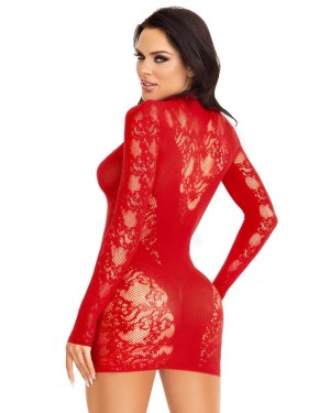 mini-robe-manches-longues-resille-leg-avenue-rouge