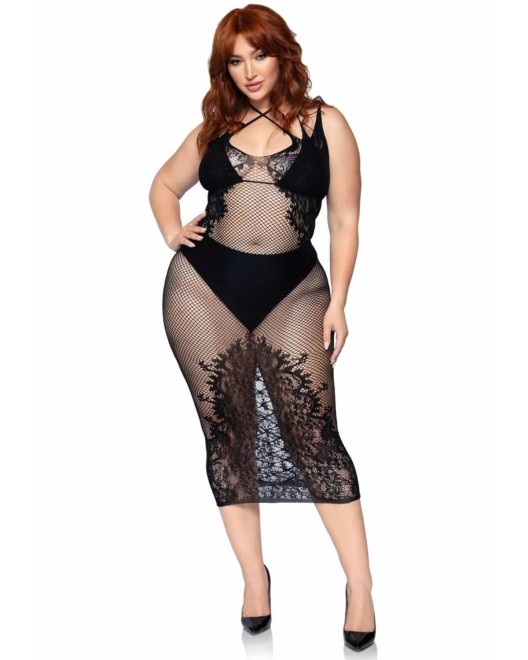 robe-longue-resille-noire-courbes-genereuses-leg-avenue