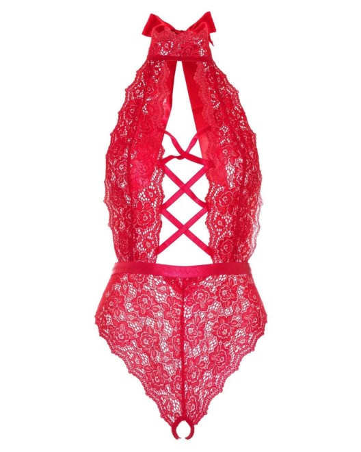 body-string-ouvert-dentelle-grande-taille-leg-avenue-rouge