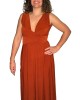 robe longue convertible infinity, marron, face