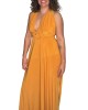 robe longue convertible infinity, jaune, face