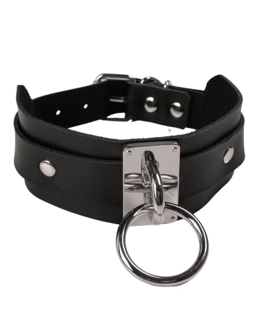 collier-ras-de-cou-cuir-eternity-voyeurx-argent