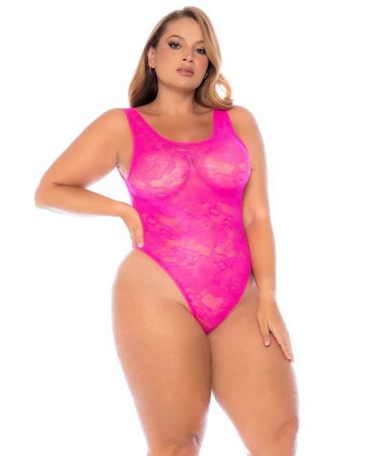 body-string-dentelle-rose-neon-mapale-lingerie