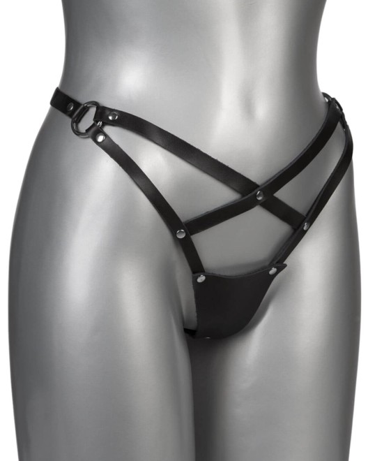 string-cuir-supreme-voyeurx-argent