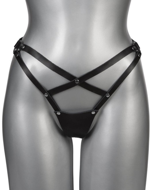 string-cuir-supreme-voyeurx-argent