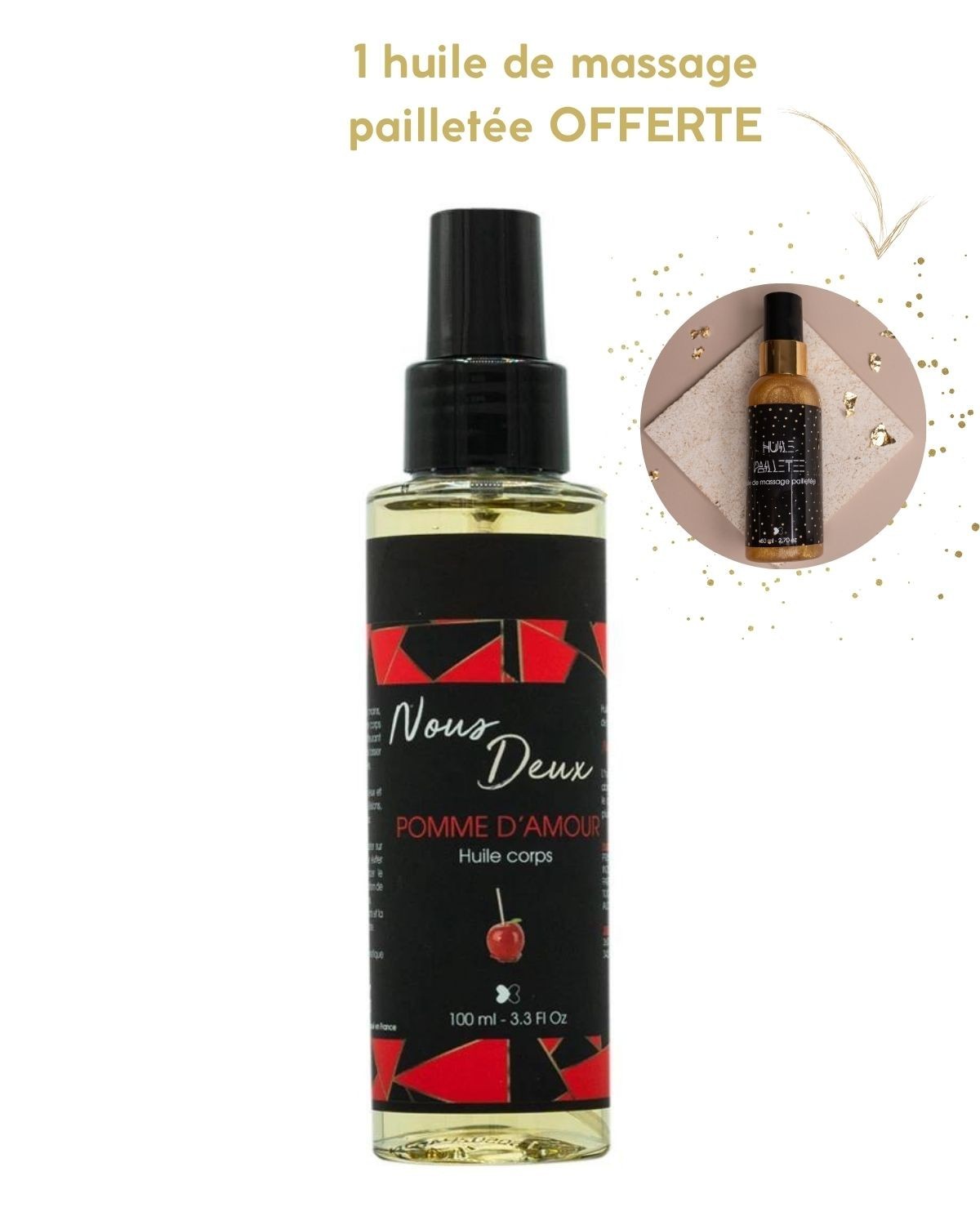 Huile de Massage Parfumée Pomme d'Amour 100 ml - Nous Deux
