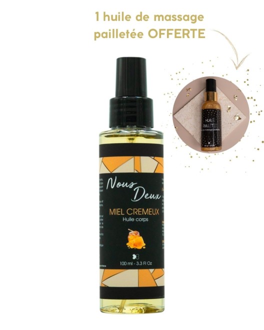 Huile de Massage Parfumée Miel Crémeux 100 ml - Nous Deux