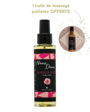 Huile de Massage Parfumée Pétales de Roses 100 ml - Nous Deux