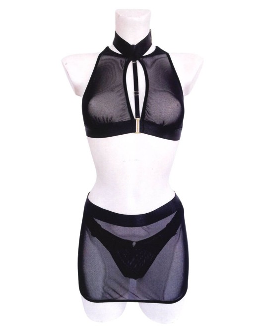 ensemble-lingerie-mini-jupe-transparent