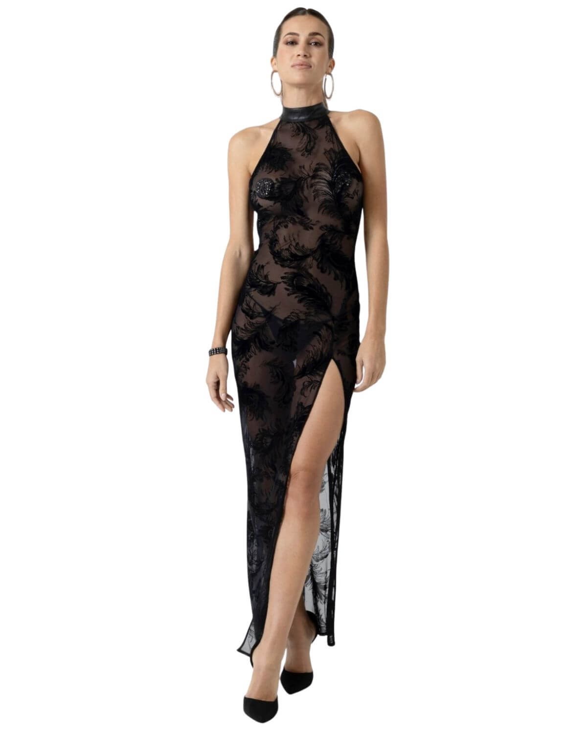 robe-longue-fendue-cygne-maison-catanzaro-1