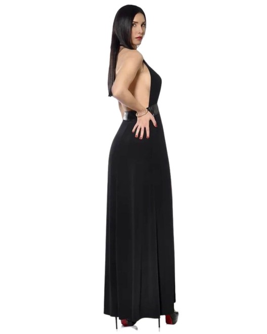 robe-longue-fendue-lycra-isabella-noir-maison-catanzaro-5